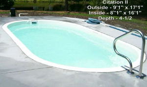 The Citation II Fiberglass Pool 10' X 18'