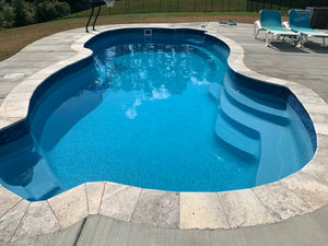 Baron Fiberglass Pool with tile